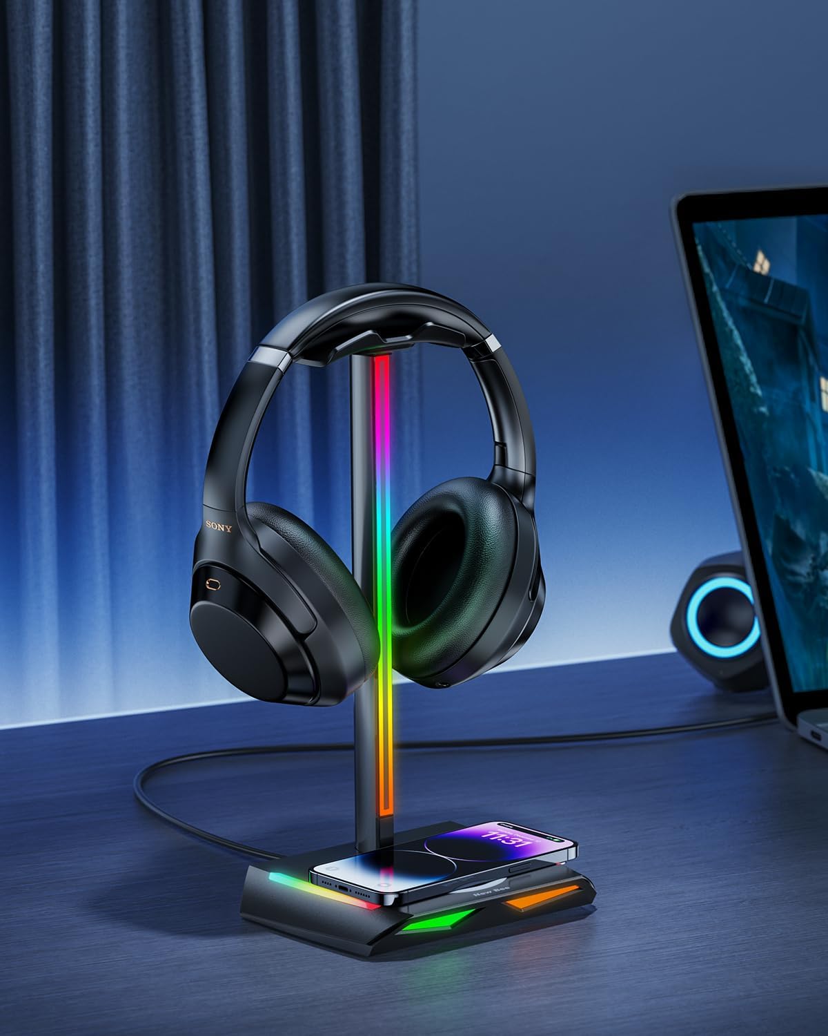New Bee RGB Headphone Stand
