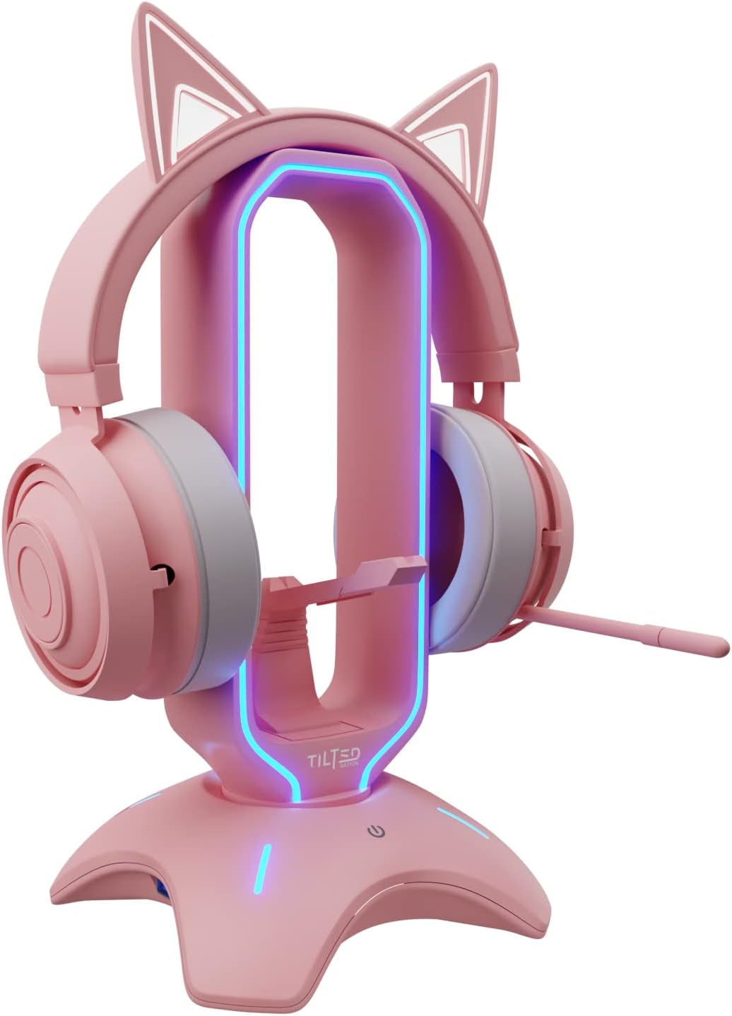 Pink RGB Headset Stand